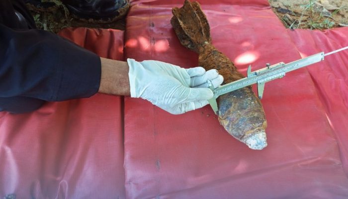 Mortir Panjang 42 Cm Diamankan Tim Jibom Gegana Brimob Sumut dan Polres Labuhanbatu