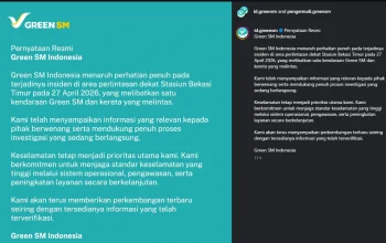 Pernyataan resmi Green SM kecelakaan Bekasi Timur terkait dugaan taksi listrik mogok di rel sebelum tabrakan KRL dan KA Argo Bromo Anggrek