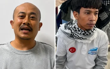 Relawan WNI Global Sumud Flotilla saat memberikan kesaksian setelah ditahan Israel dalam perjalanan menuju Gaza, Palestina.