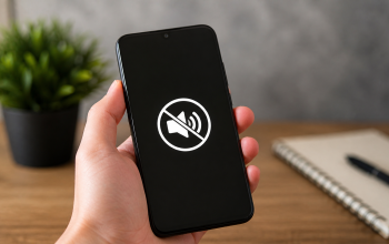 HP tidak ada suara ditandai dengan ikon mute pada layar smartphone saat mengalami masalah speaker