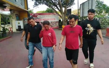kekasih kuras uang lansia Medan ditangkap Polsek Medan Kota setelah menguras uang korban Rp45 juta melalui ATM