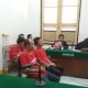 Empat terdakwa kasus pencurian besi proyek Stadion Teladan menjalani sidang di PN Medan