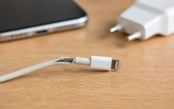 Kabel charger cepat rusak pada bagian ujung konektor akibat sering ditekuk dan ditarik saat digunakan sehari-hari.