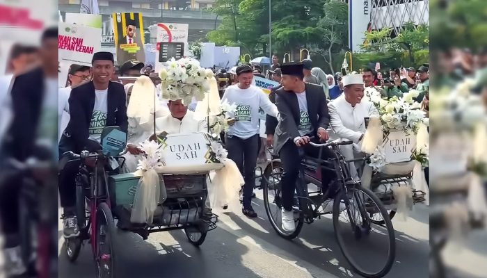 Asosiasi Penghulu RI Kota Medan Inisiasi Pernikahan di Car Free Day Lapangan Merdeka