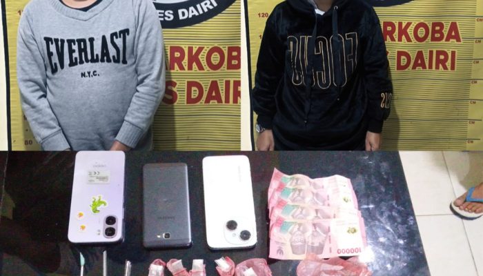 Miliki Sabu, Sat Narkoba Polres Dairi Ringkus Residivis Bersama Wanita di Kamar Kos