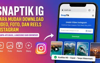 Ilustrasi Snaptik IG untuk download video Instagram, foto, Reels, dan Story tanpa aplikasi
