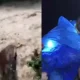 Sungai Kemaceak meluap di Lebong Bengkulu dengan arus deras saat kejadian pelajar hanyut