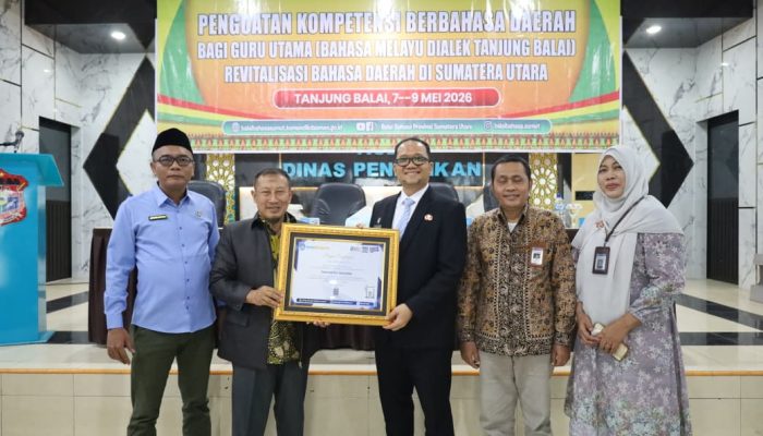 Pemko Raih Penghargaan Revitalisasi Bahasa Melayu Dialek Tanjungbalai