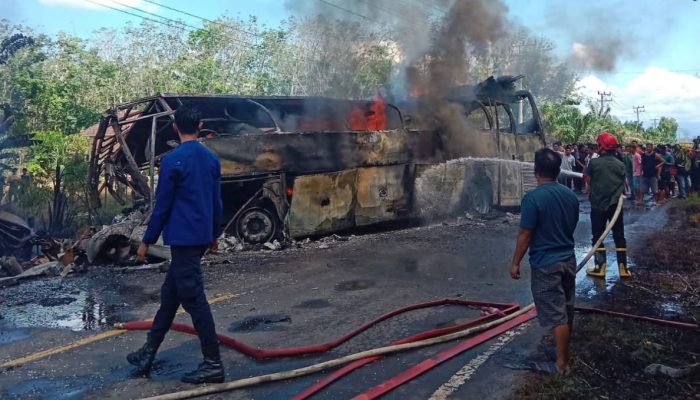 Ini Kronologi Laka Maut Bus ALS Vs Truk Tangki Tewaskan 16 Orang di Muratara Sumsel