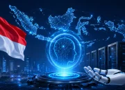 Ilustrasi domain AI Indonesia .ai.id yang resmi diluncurkan sebagai identitas digital bagi startup, perusahaan, dan komunitas kecerdasan artifisial nasional.