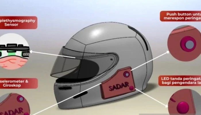 Mahasiswa ITB Ciptakan Helm Pintar Pendeteksi Microsleep, Siap Tekan Angka Kecelakaan Motor di Indonesia