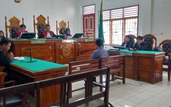 Agus Widya Santoso menjalani sidang kasus korupsi ISP Taput di Pengadilan Tipikor Medan