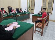 David Chandra saat menjalani sidang kasus kematian guru zumba Medan di Pengadilan Negeri Medan
