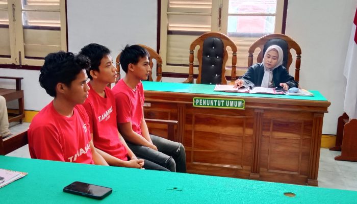 Tiga Begal Motor di Simpang Avros Medan Divonis 3,5 hingga 4,5 Tahun Penjara