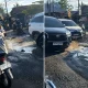 Jalan Veteran Pasar 9 Helvetia Deli Serdang rusak parah dengan banyak lubang besar, menjadi sorotan terkait kondisi infrastruktur Deli Serdang.