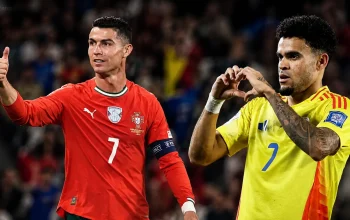 Cristiano Ronaldo dan Luis Diaz jelang pertandingan Kolombia vs Portugal Piala Dunia 2026 di Grup K.