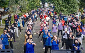 Dispora Medan Gelar Senam PKJR di Taman Gajah Mada