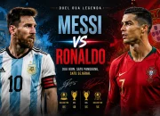Lionel Messi merayakan hattrick bersama Argentina pada Piala Dunia 2026 sementara Cristiano Ronaldo tampak kecewa usai Portugal ditahan imbang RD Kongo.