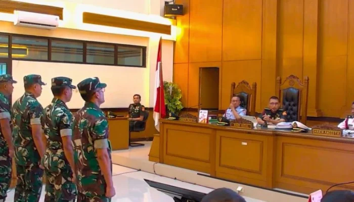 Oditur Militer Tuntut 4 Prajurit TNI 2,5 Tahun Penjara dalam Kasus Penganiayaan Aktivis KontraS Andrie Yunus