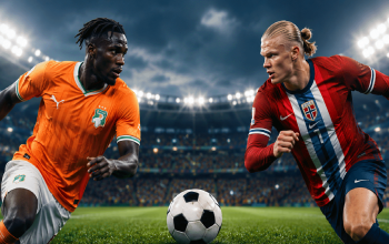 Duel Pantai Gading vs Norwegia pada babak 32 besar Piala Dunia 2026. Kedua tim sama-sama mengincar kemenangan untuk mengamankan tiket ke babak 16 besa