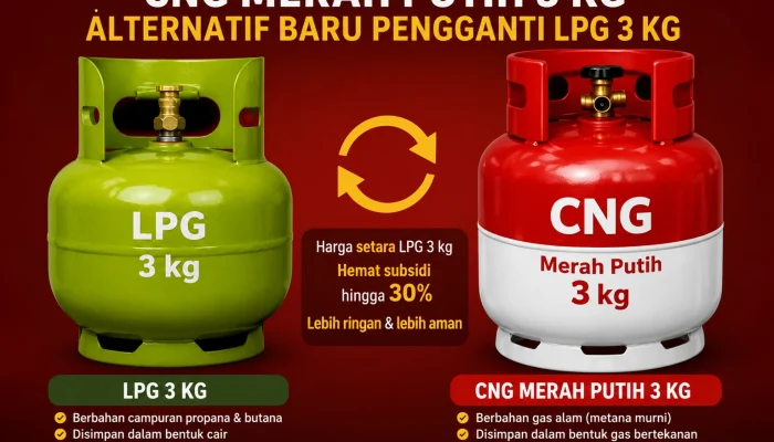 ESDM Uji Coba CNG Merah Putih 3 Kg, Alternatif LPG Bersubsidi yang Diklaim Lebih Hemat