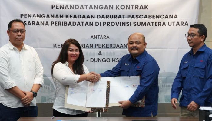 Hutama Karya Garap Pemulihan Prasarana Peribadatan Pascabencana di Sumatera Utara