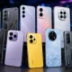Ilustrasi beberapa smartphone terbaru dari berbagai merek berjajar dengan desain modern dan modul kamera beragam di atas latar bernuansa teknologi berwarna biru dan ungu.